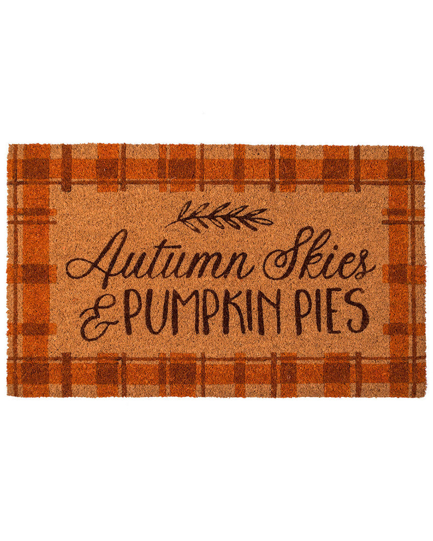 Entryways Autumn Skies Coir Doormat Holiday Doormat Rug In Orange