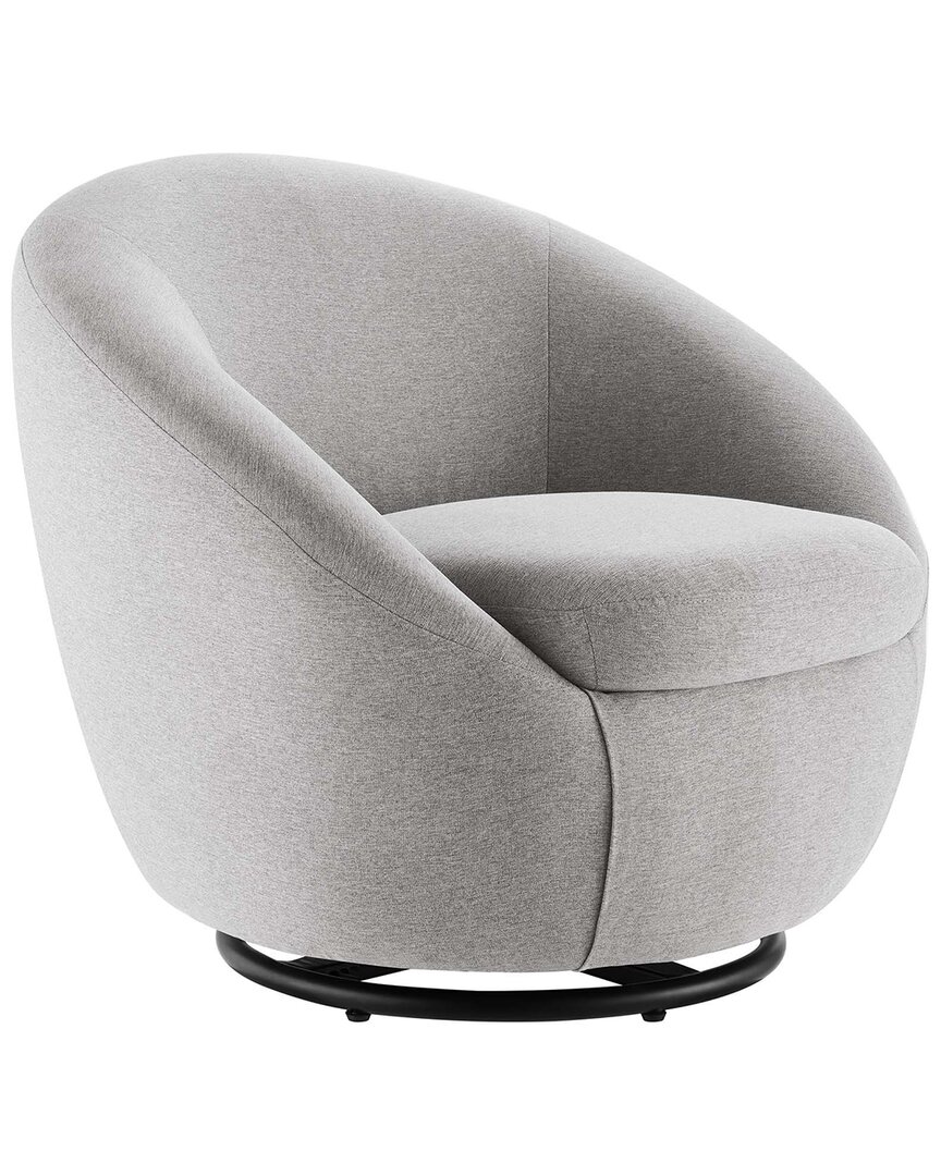 Modway Buttercup Fabric Swivel Chair In Gray