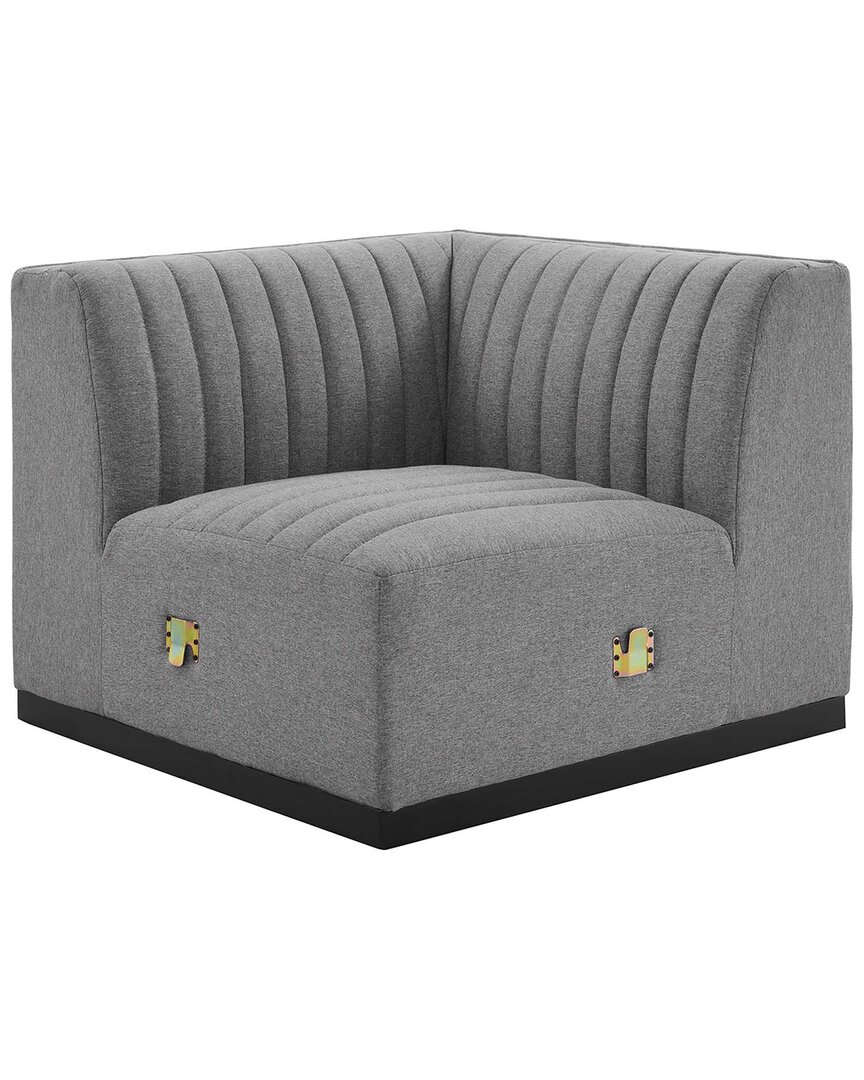 MODWAY MODWAY CONJURE CHANNEL TUFTED FABRIC LEFT CORNER CHAIR 