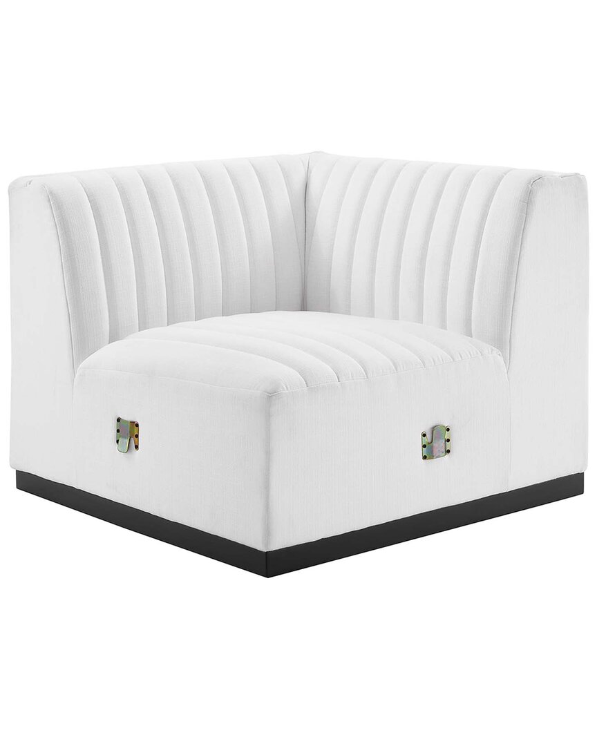 MODWAY MODWAY CONJURE CHANNEL TUFTED FABRIC RIGHT CORNER CHAIR 