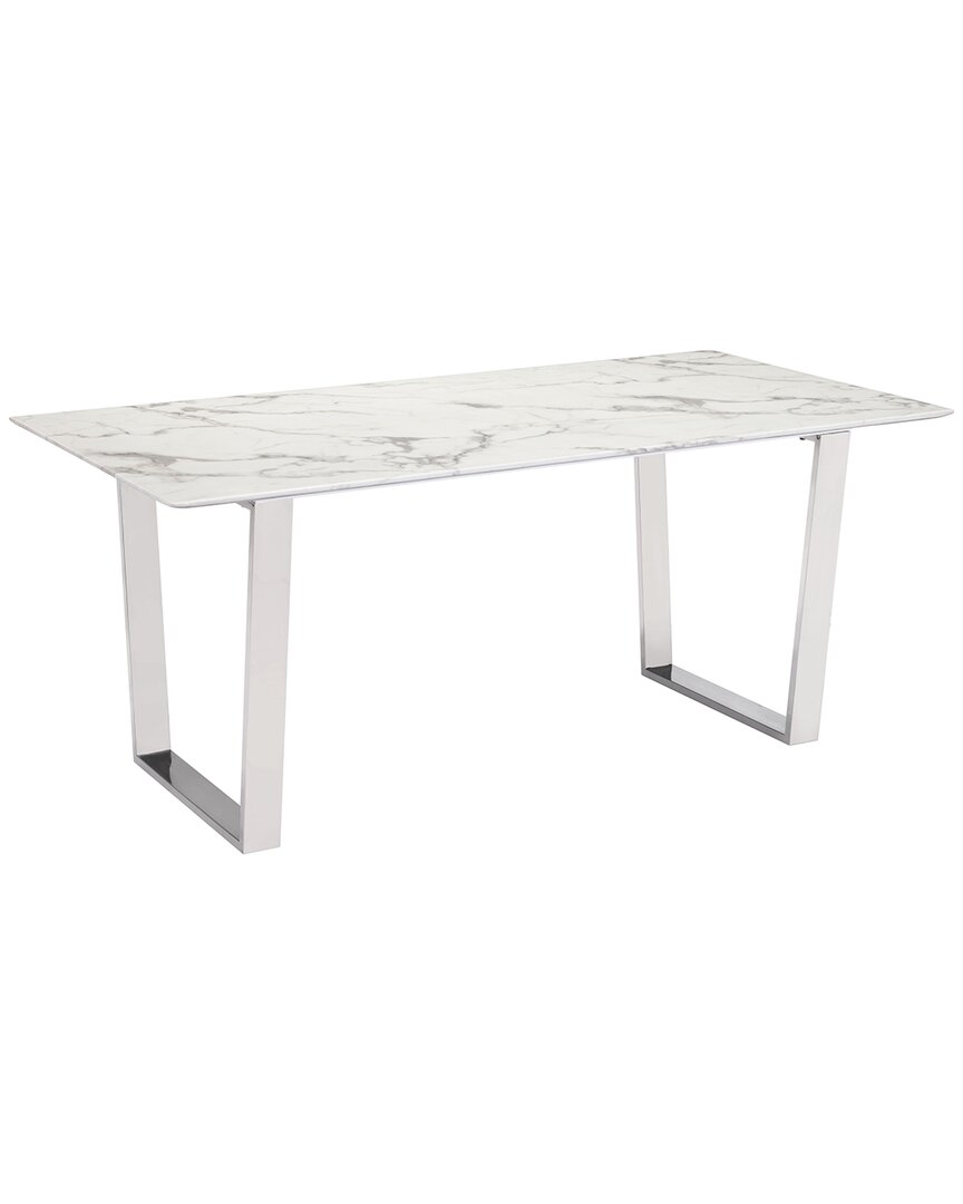 Zuo Atlas Dining Table In White