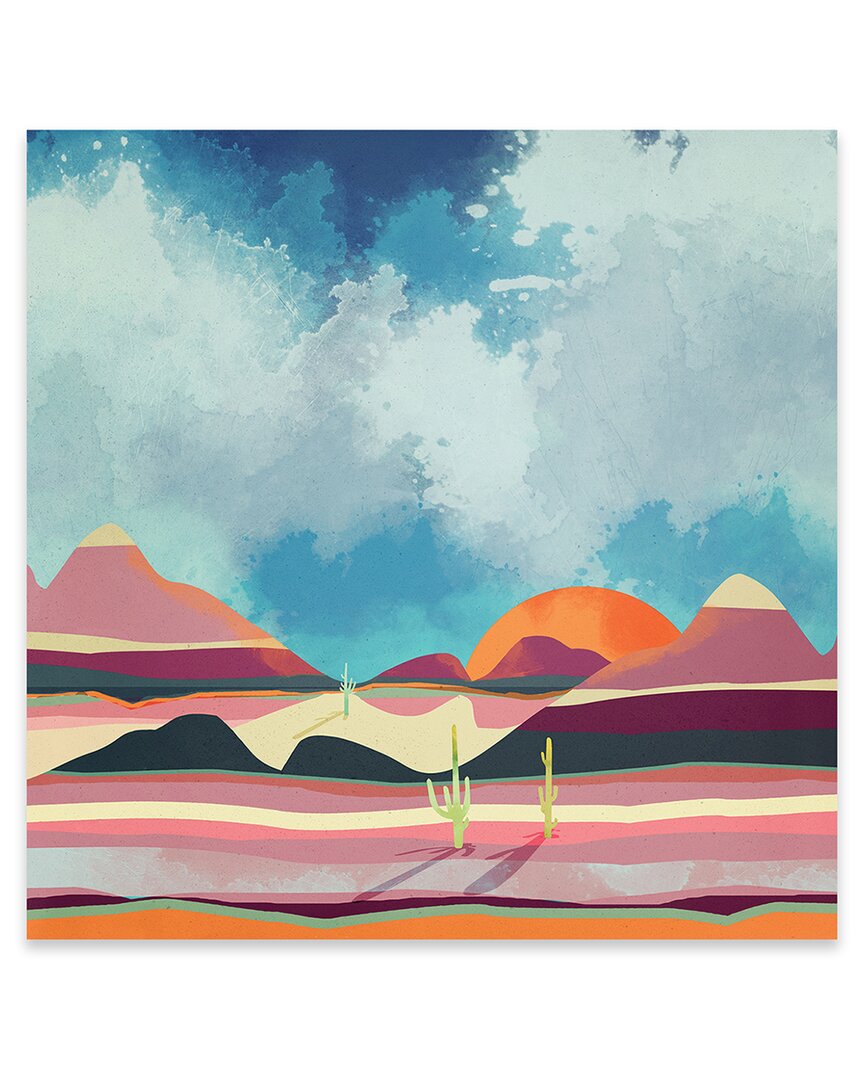 Icanvas Pink Desert Glow Print On Acrylic Glass By Spacefrog Designs