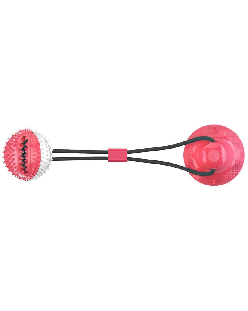 Pet Life Grip N Play Treat Dispensing Ball Toy In Red