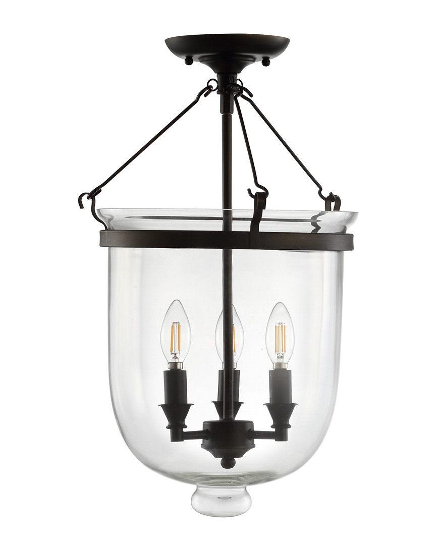 Jonathan Y Charlotte 14.5in Metal Glass Led Semi-flush Mount