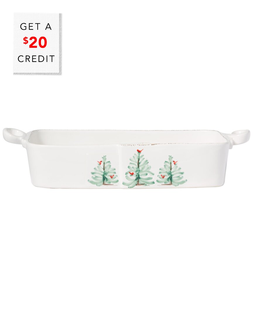 Vietri Lastra Holiday Rectangular Baker With $20 Credit In Multicolor