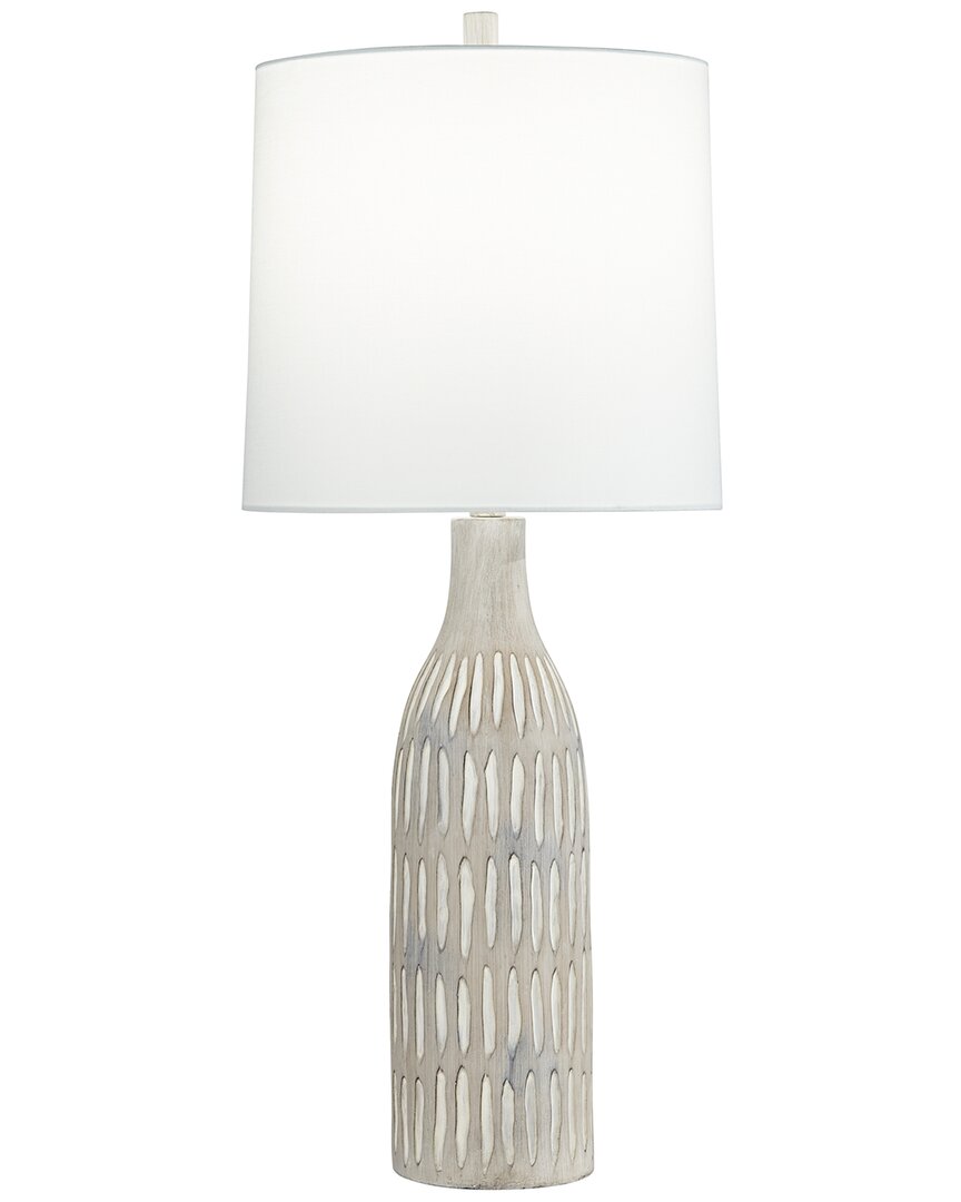 Pacific Coast Lighting Stonewall Table Lamp In White