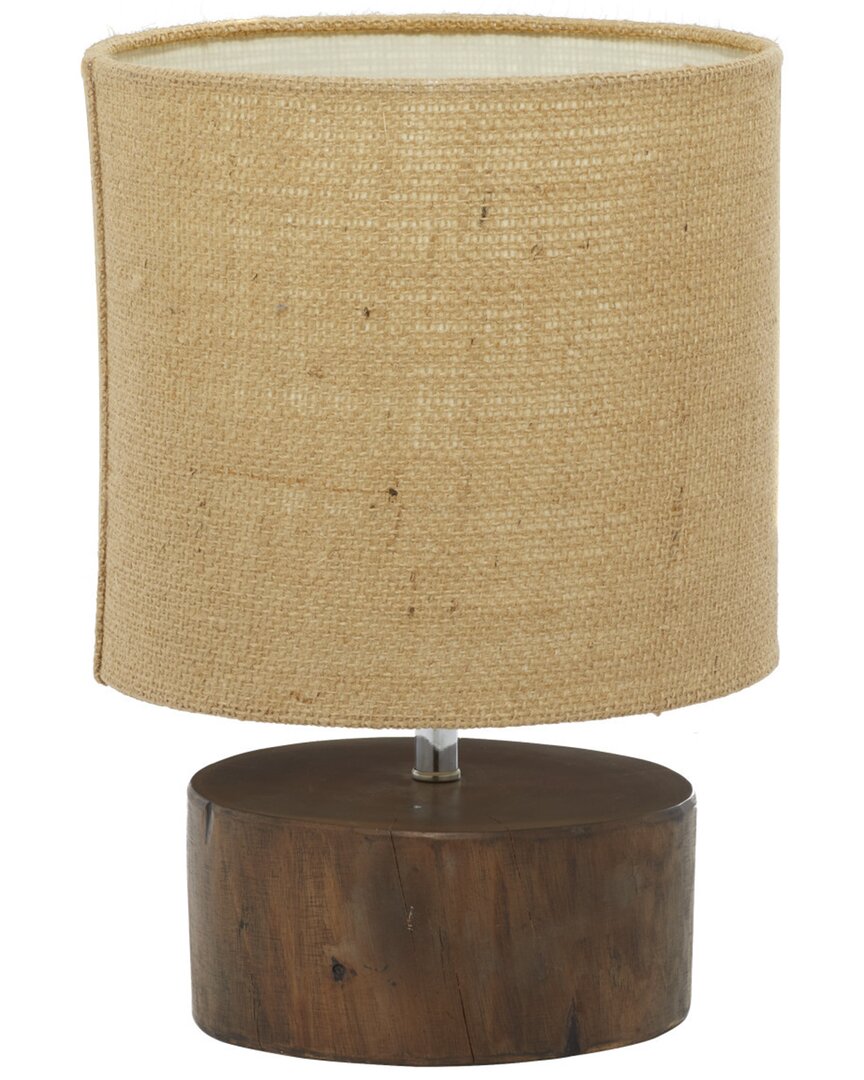 Peyton Lane Rustic Wood Brown Table Lamp