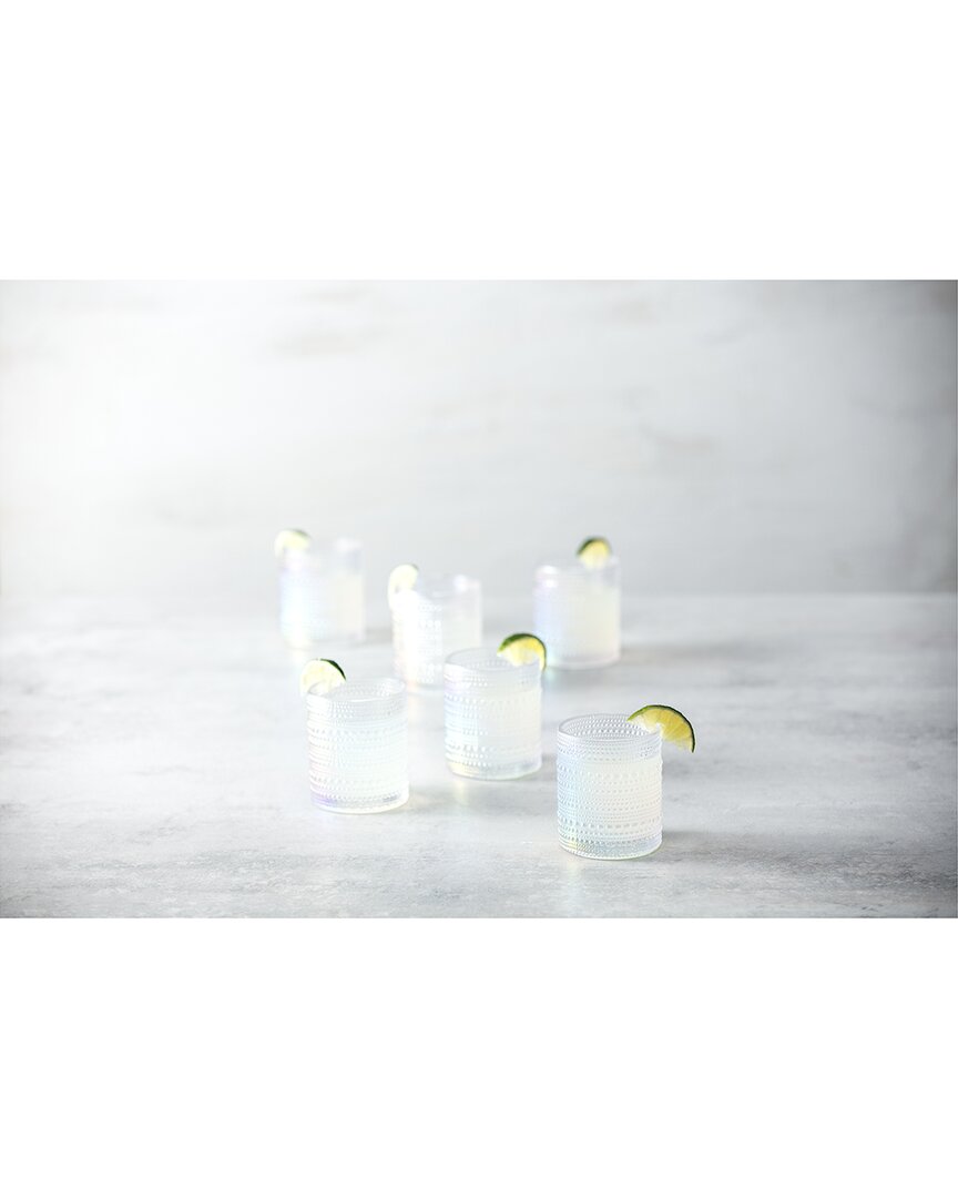 Fortessa Set Of 6 Jupiter Glass Dof Iridescent Glasses