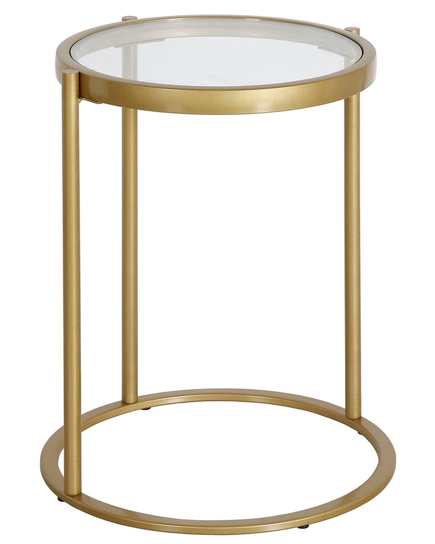 Abraham + Ivy Duxbury Round Side Table In Gold