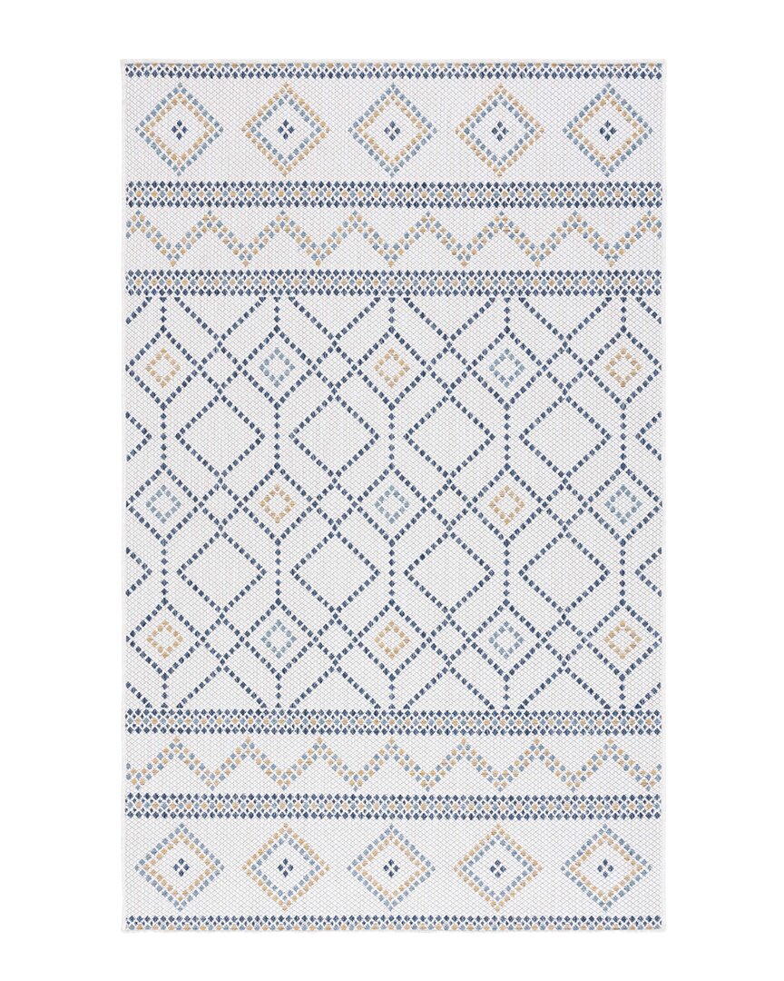 Safavieh Courtyard Polypropylene & Polyester Indoor/outdoor Rug In White