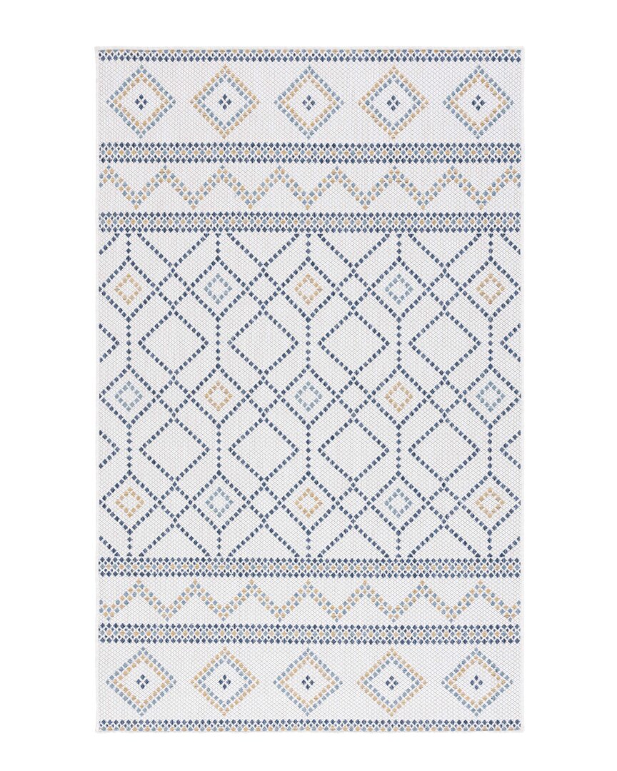 Shop Safavieh Courtyard Polypropylene & Polyester Indoor/outdoor Rug In White