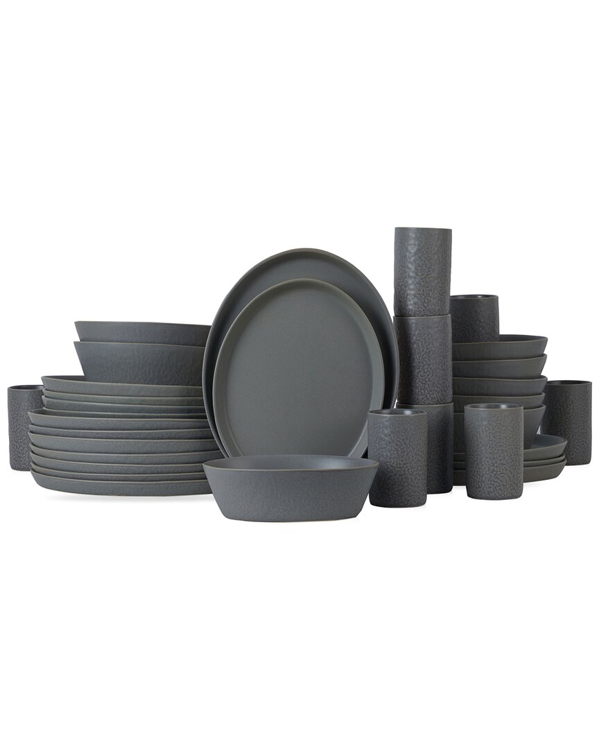 Stone By Mercer Project Stone Lain By Mercer Project Katachi 32pc Stoneware Dinnerware Set In Gray