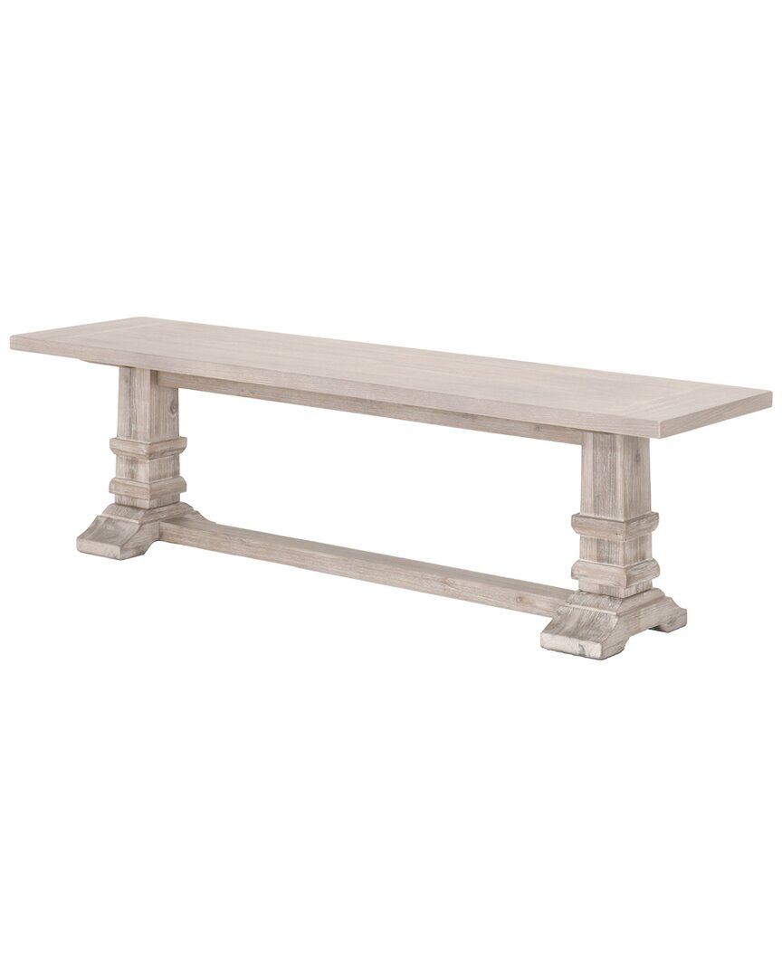 Essentials For Living Hudson Large Dining Bench In Grey