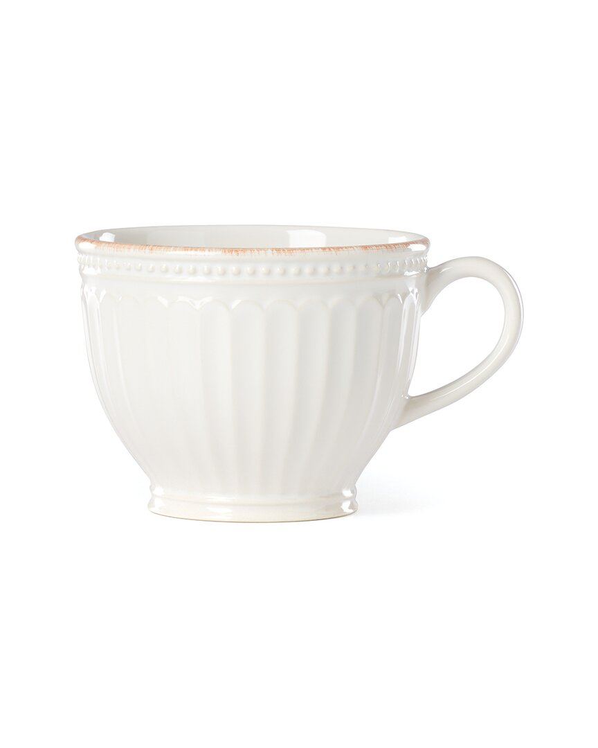 Lenox French Perle Groove White 2pc Latte Mug Set