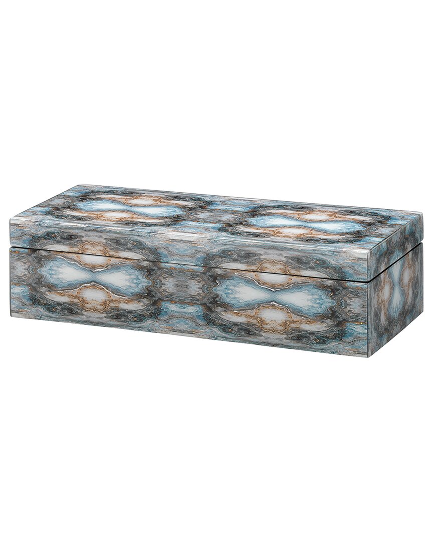 Shop Jamie Young Rorschach Long Box In Blue