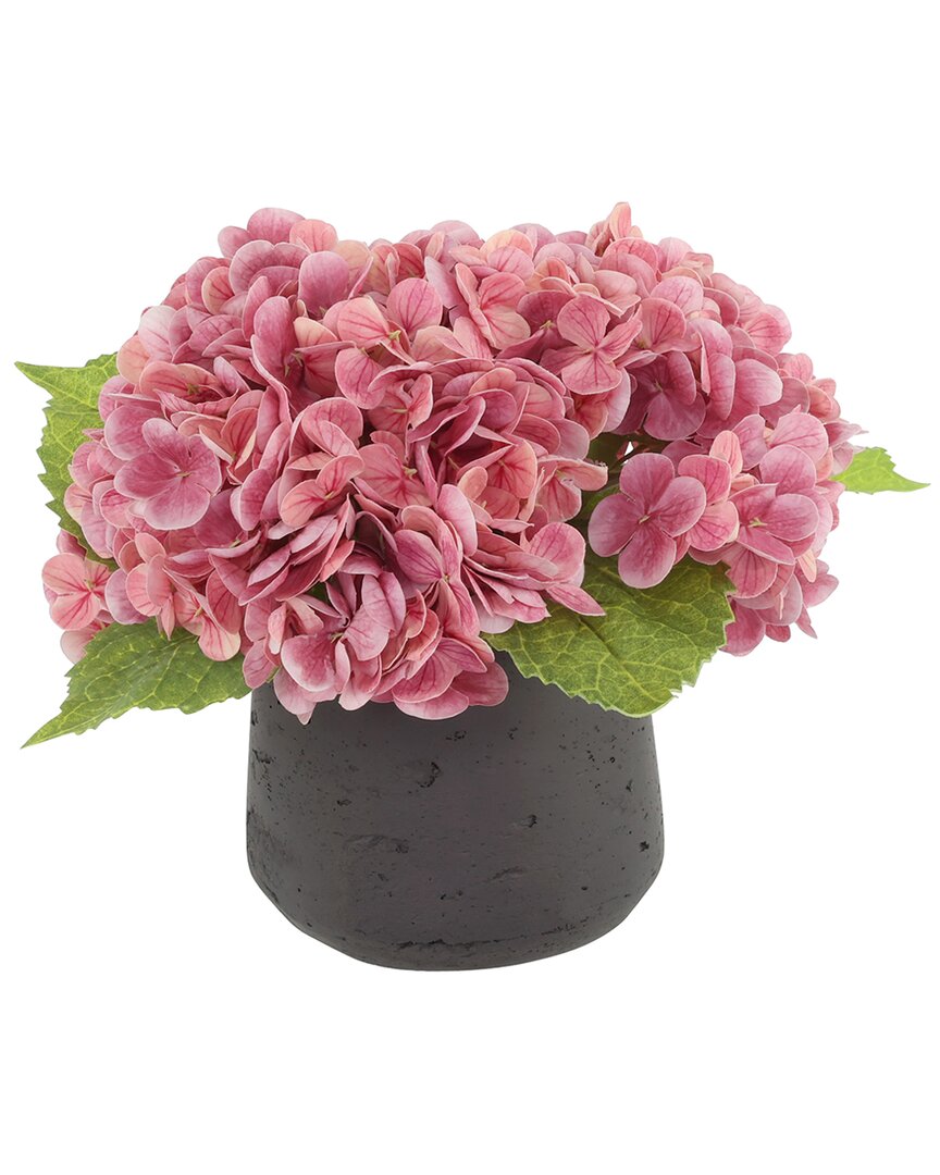Creative Displays Real Touch Hydrangeas In Fiberstone Pot In Multi