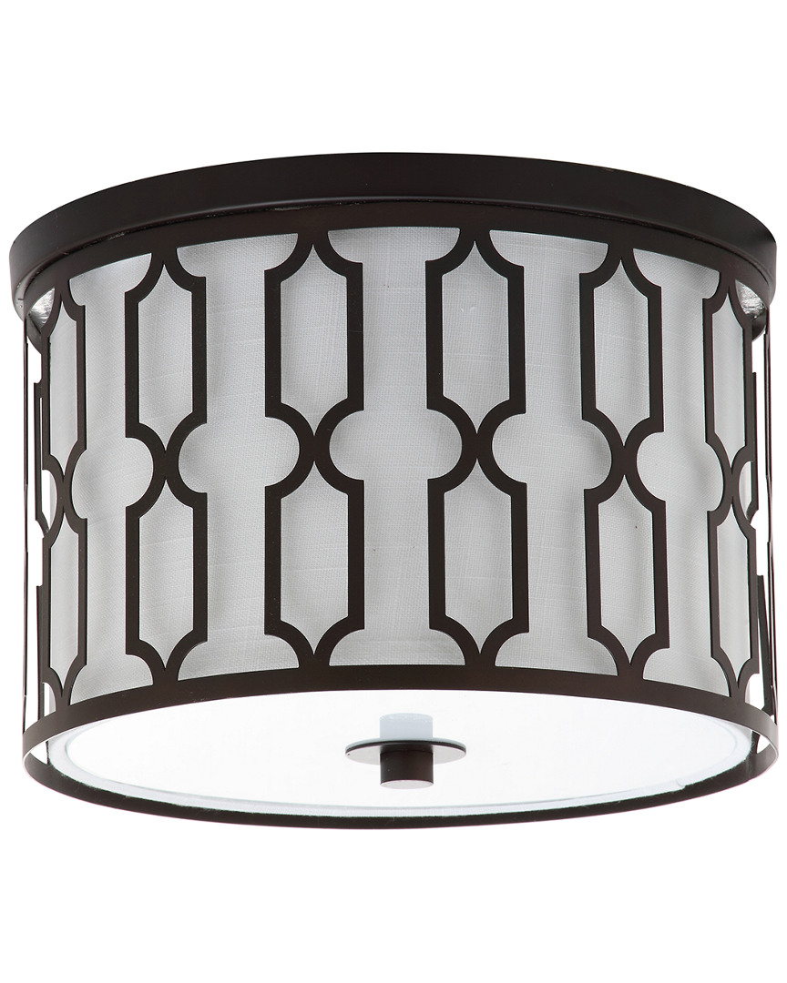 Jonathan Y Designs 2-light Link Bronze Flush Mount