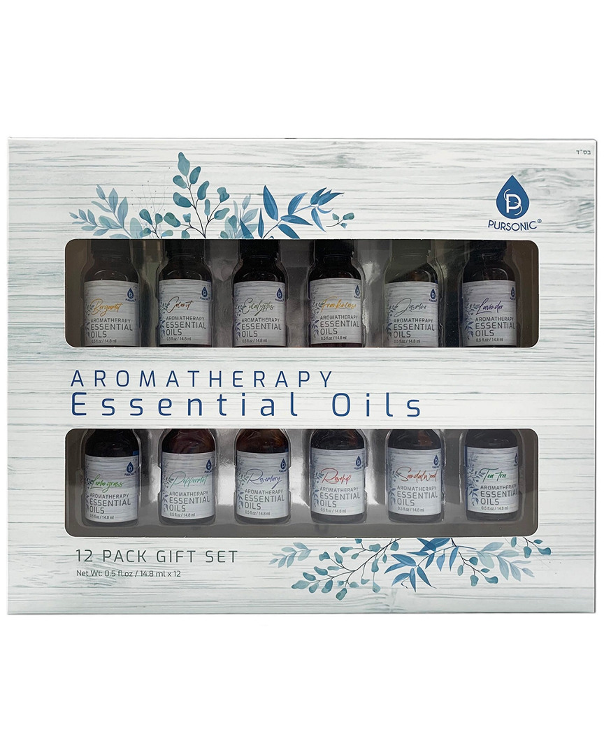 Pursonic Set Of 12 Aromatherapy Essential Oils