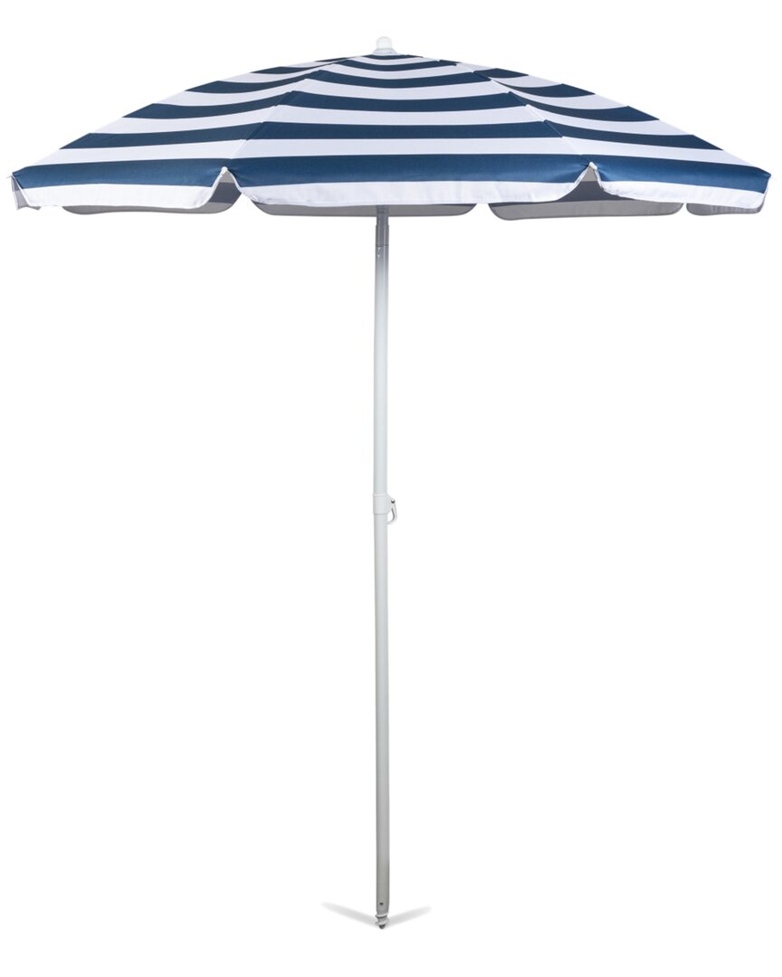 Oniva 5.5ft Stripe Portable Beach Umbrella In Blue