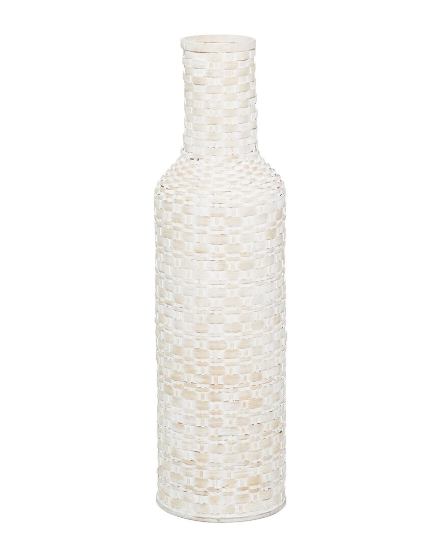 Peyton Lane White Metal Boho Style Vase