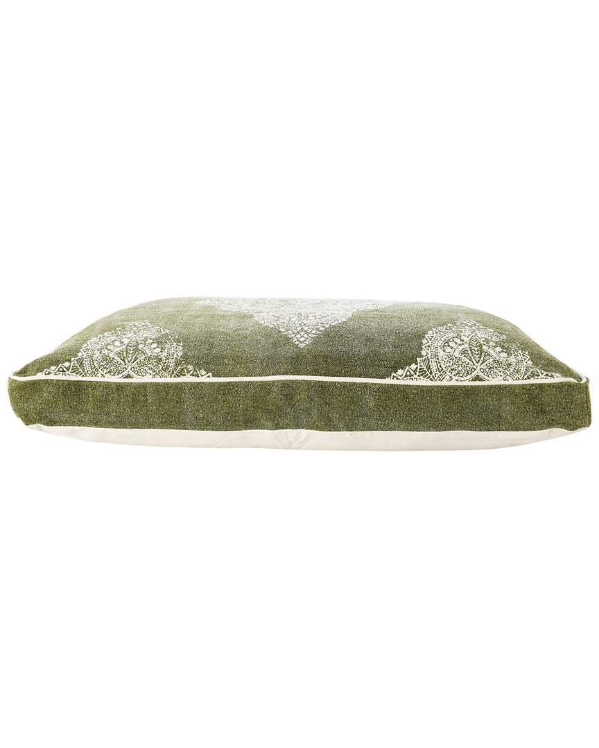 Lr Home Medallion Pillow Dog Bed With Removable Cover In Green
