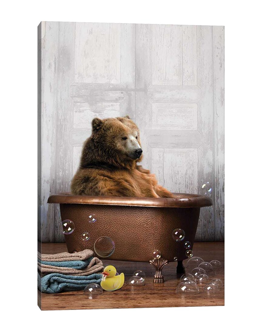 Shop Icanvas Bear In The Tub By Domonique Brown Wall Art