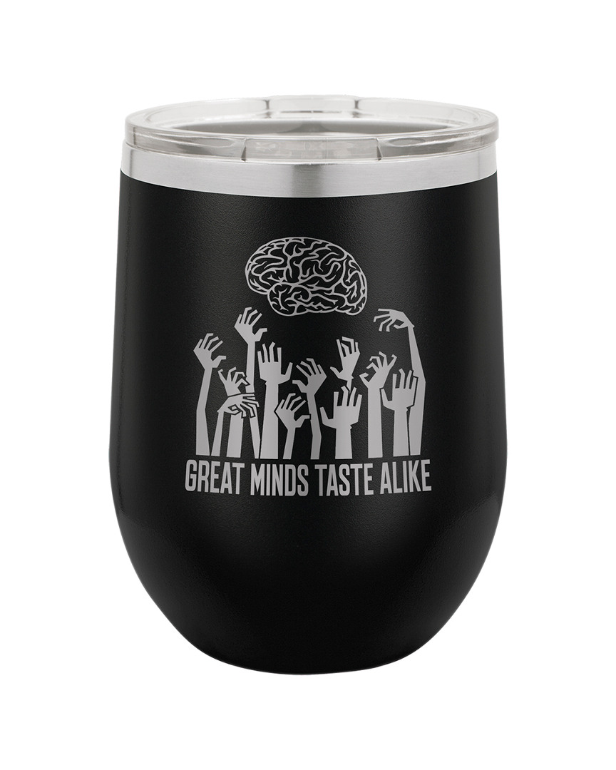 Susquehanna Great Minds Taste Alike Black Insulated Stemless Tumbler With Lid