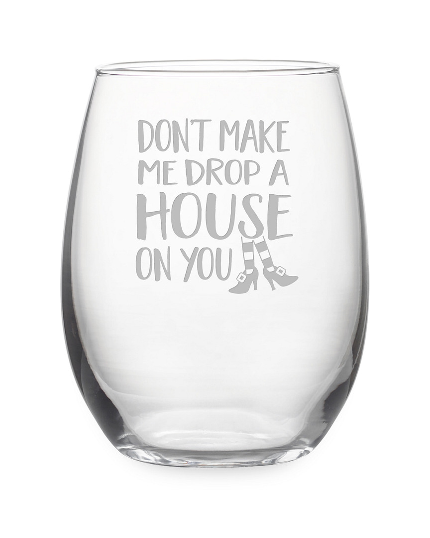 Susquehanna Drop A House On You Stemless Wine Glass & Gift Box