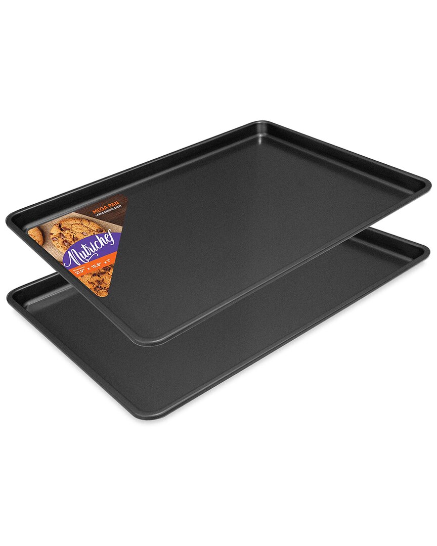 Nutrichef Cookie Sheets (set Of 2) In Black
