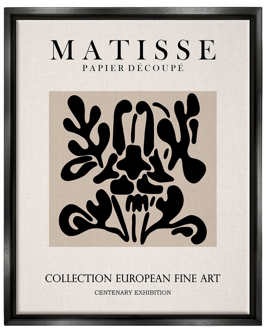 Stupell Abstract Contemporary Black Floral Design Matisse Typography By Ros Ruseva Wall Art