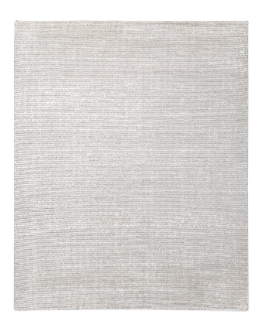 Solo Rugs Cordi Contemporary Solid Hand-loomed Wool-blend Area Rug In Gray