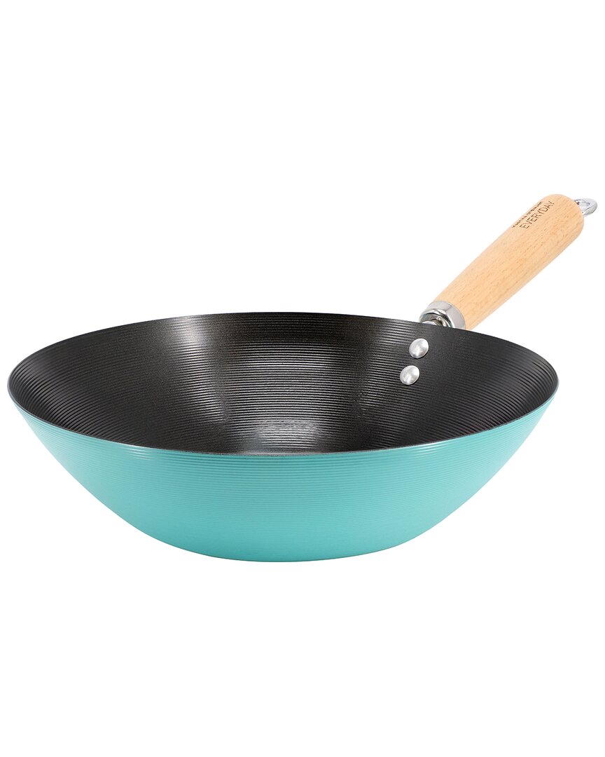 Martha Stewart Everyday Clarkston 10in Nonstick Carbon Steel Wok With Wooden Handle