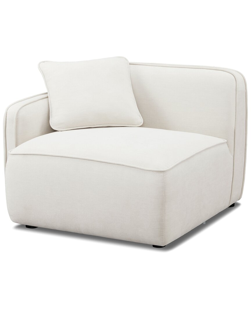 Tov Furniture Travie Upcycled Linen Laf Corner Chair In White