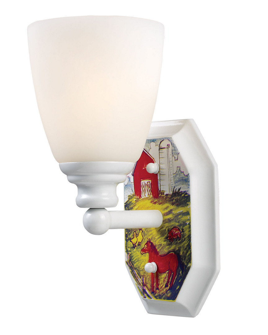Artistic Home & Lighting 1-light Kidshine Sconce In White