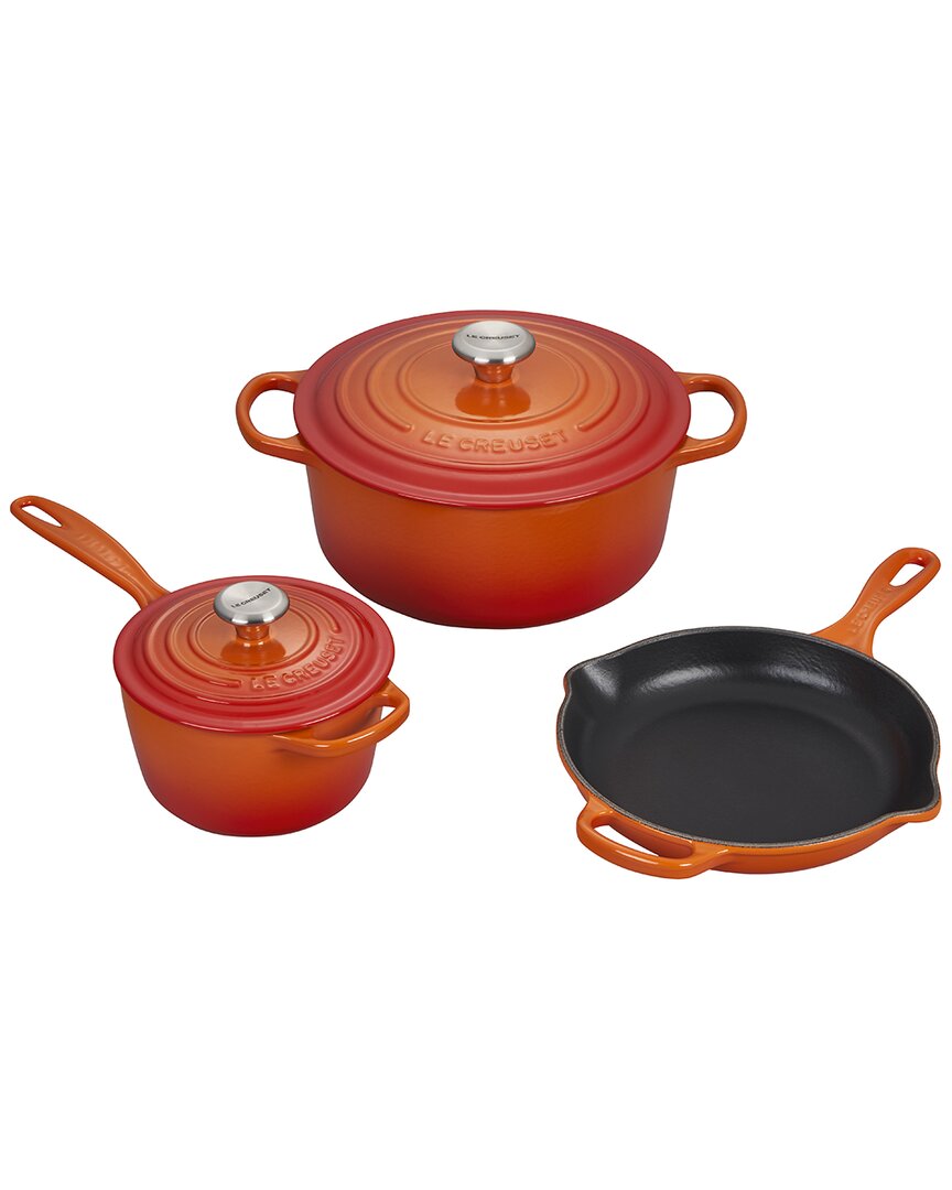 Le Creuset 5 Piece Signature Set In Red