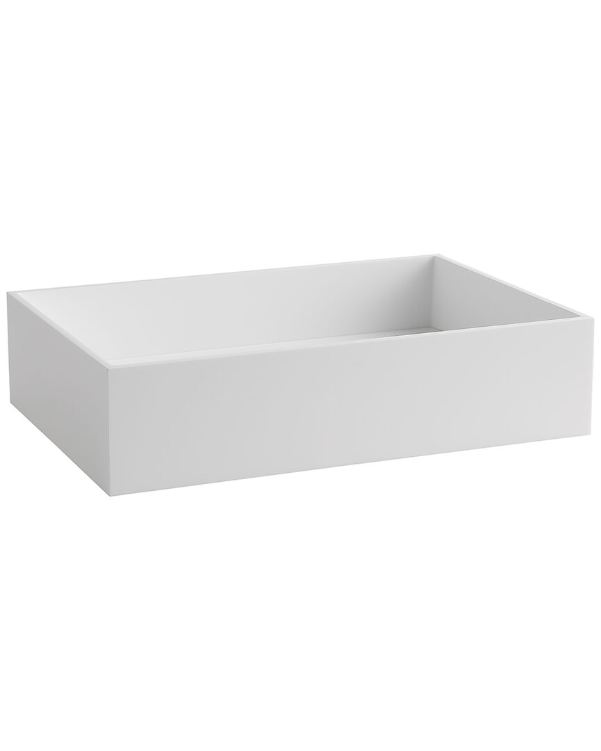 Alfi 20in X 14in White Matte Solid Surface Resin Sink