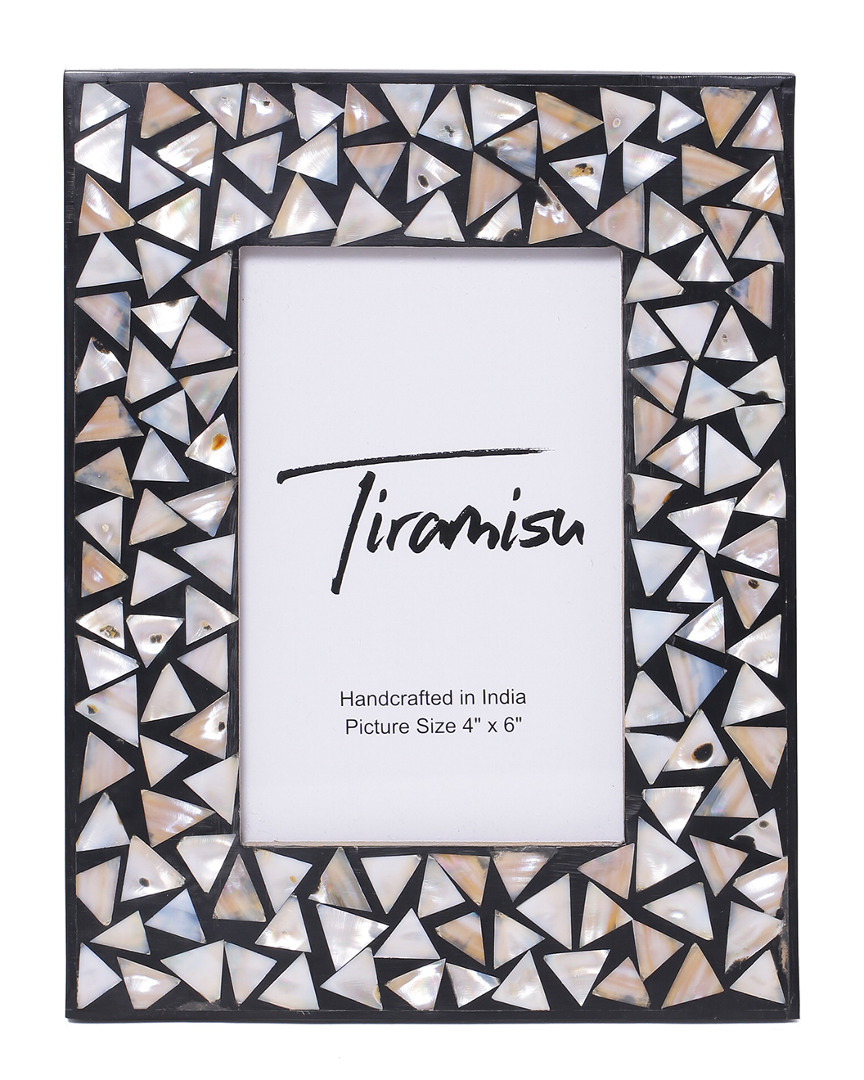 Shop Tiramisu Mother Of Pearl Picture Frame - Mosaic Pattern In Black