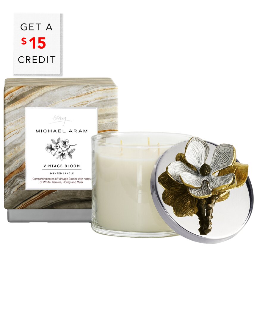 Michael Aram Vintage Bloom Candle In White