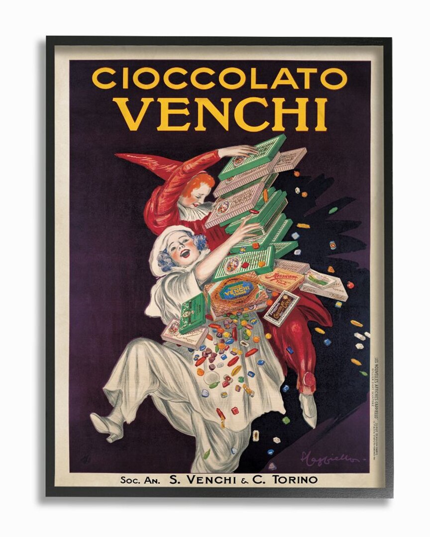 Stupell Cioccolato Venchi Vintage Poster Candy Design Wall Art