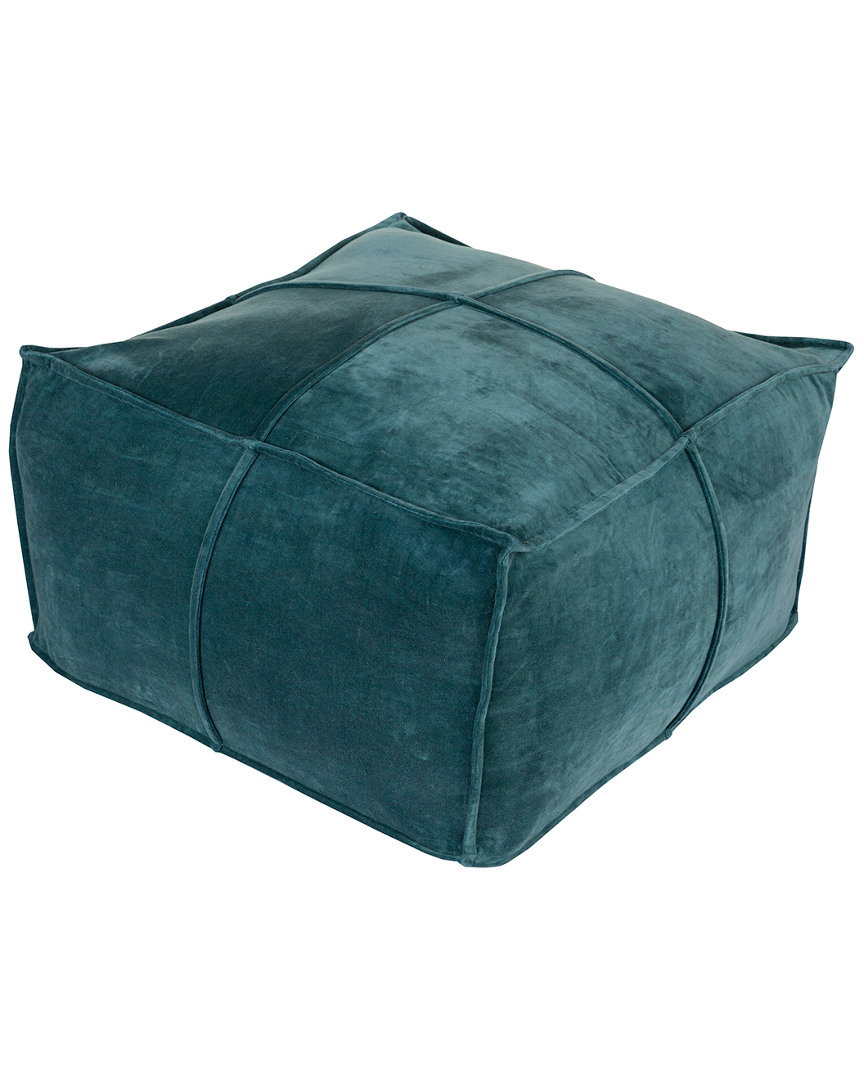 Surya Cotton Velvet Pouf