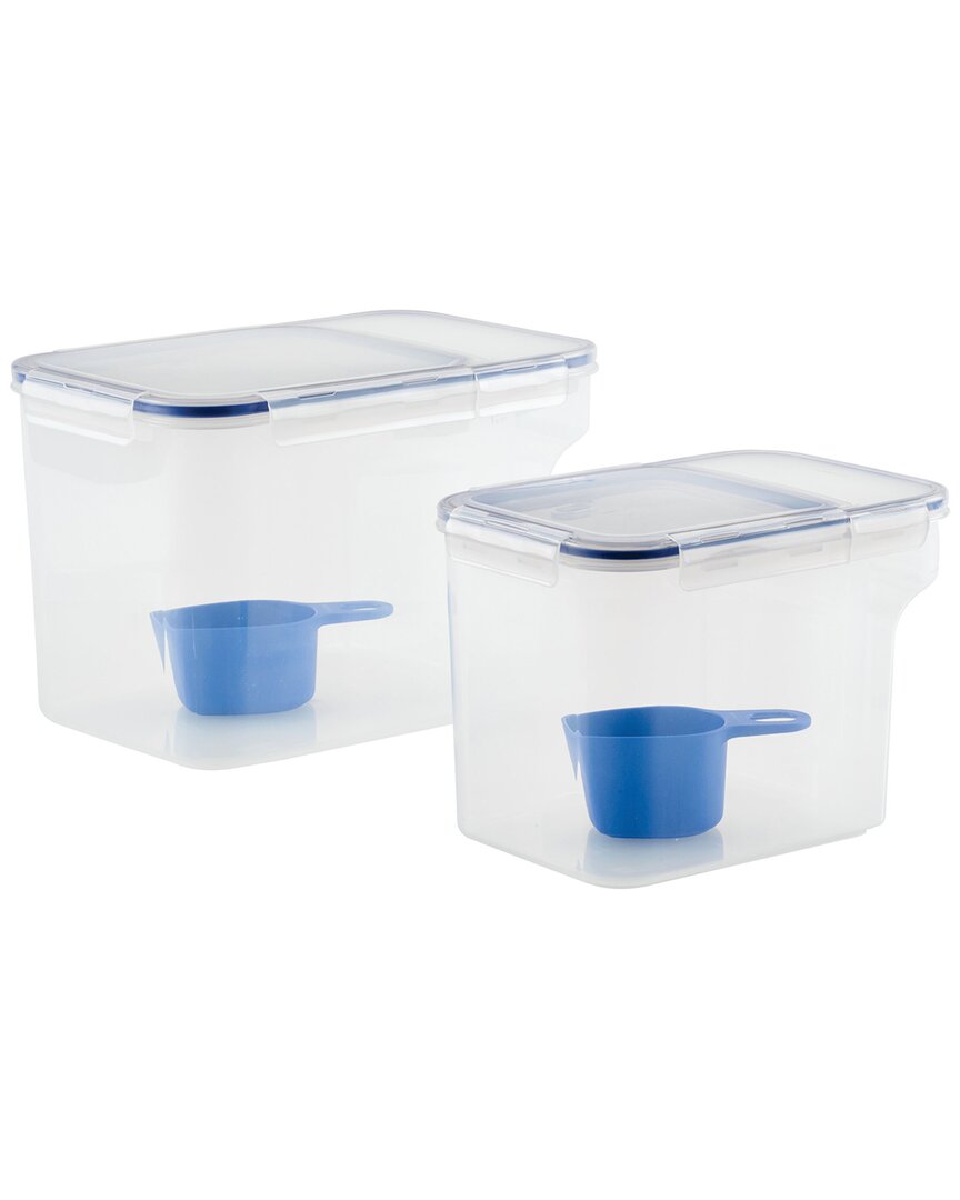 Lock & Lock Locknlock Food Storage 4pc Clear Container & Scoop Set