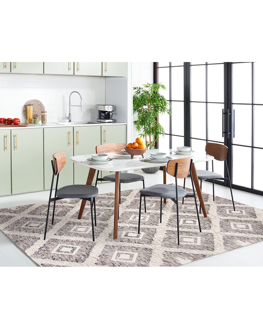Safavieh Kenya Hand Woven Wool-blend Rug In Black