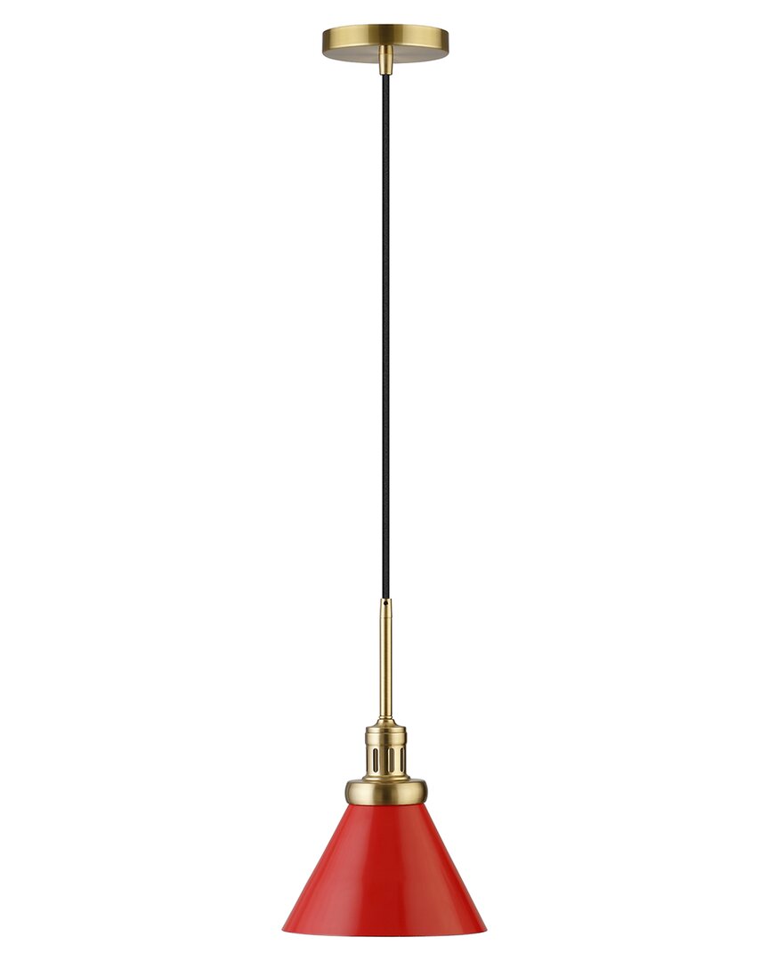 Abraham + Ivy Zeno Pendant With Metal Shade In Red