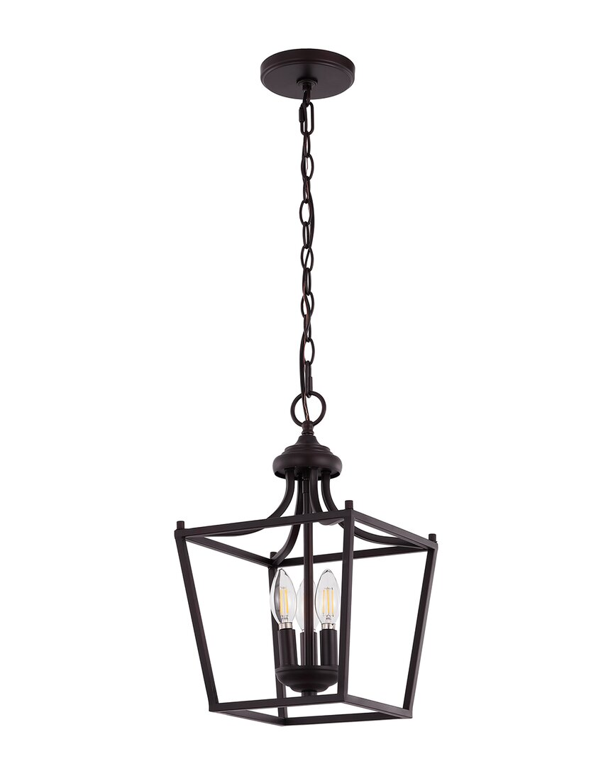 Jonathan Y Camden 3-light Led Pendant In Bronze