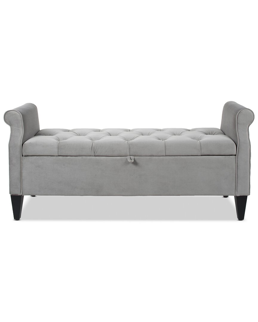 Jennifer Taylor Home Jacqueline Tufted Roll Arm Storage Bench In Opal