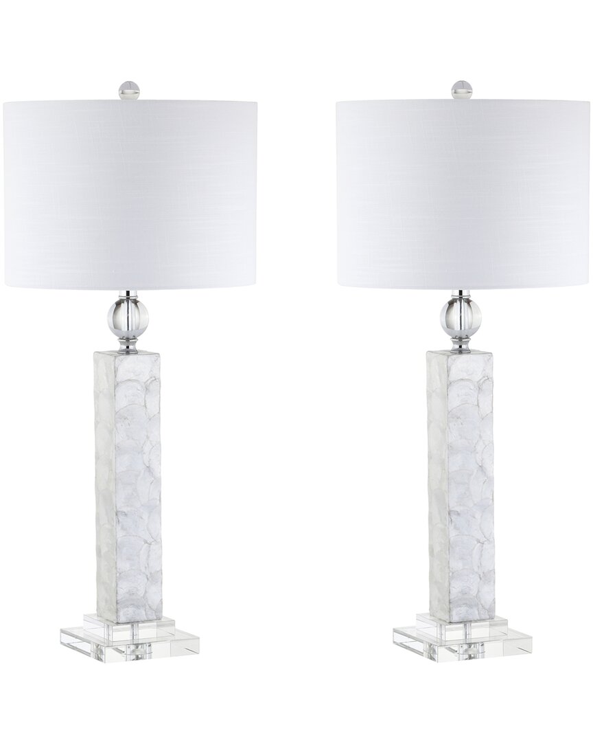 JONATHAN Y JONATHAN Y DESIGNS 32IN SET OF 2 BAILEY LED SEASHELL TABLE LAMPS