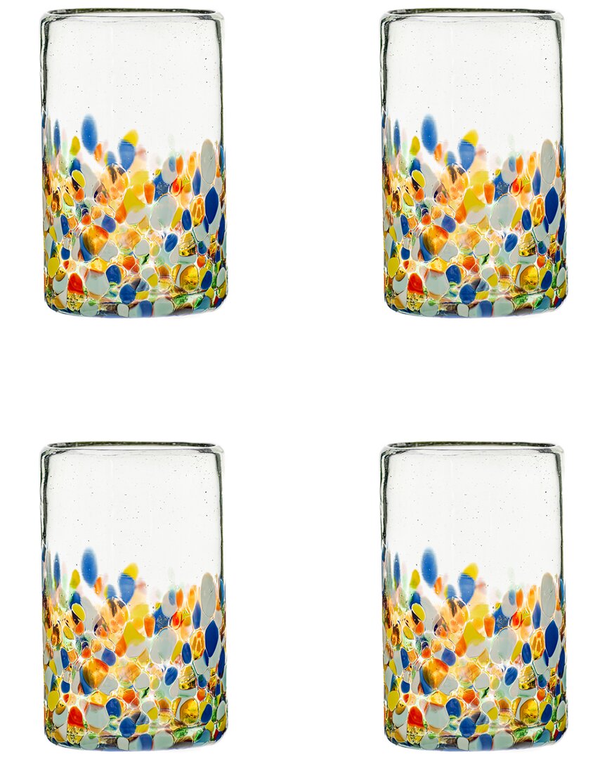 10 Strawberry Street Set Of 4 San Lucas Mexican Hiball Glasses In Multi