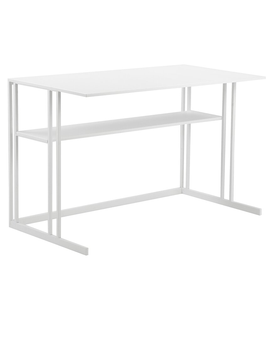 Pangea Home Miley Desk Metal In White