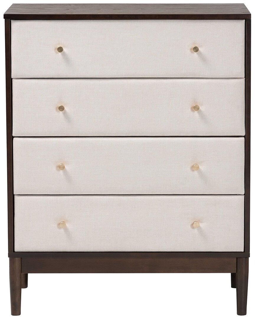 Baxton Studio Nikolai Mid-century 4-drawer Chest
