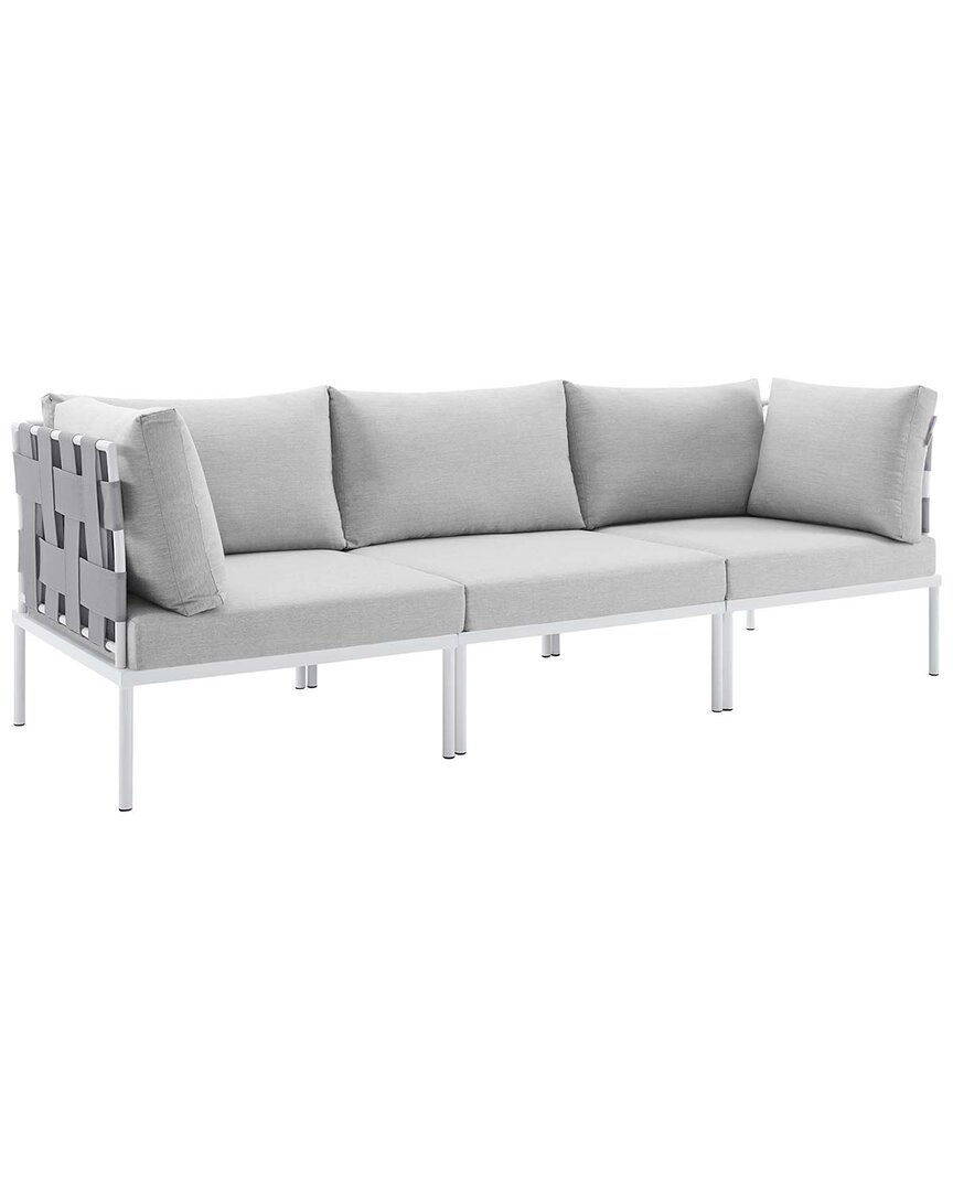 Modway Harmony Sunbrella® Outdoor Patio Aluminum Sofa In Grey